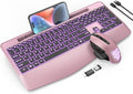 SABLUTE Wireless Keyboard and Mouse Combo, Backlit Scissor Keys, Wrist Rest by SABLUTE