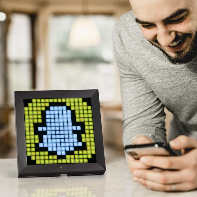 Divoom Pixoo - Pixel Art Digital Picture Frame with 16x16 LED Display APP Control - Cool Animation Frame Wall/Desk Mount for Gaming Room & Bedside Table -Black - Image 9