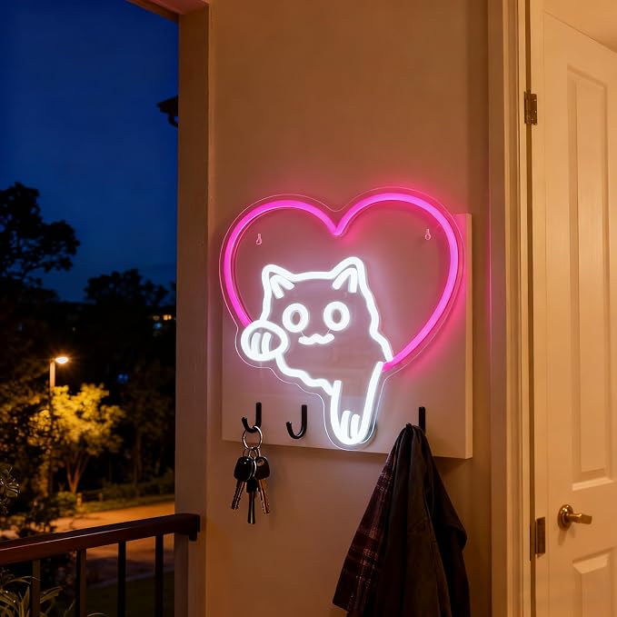 Cat Neon Sign Dimmable LED Animal Neon Light for Bedroom Kids Room Decor - Image 6