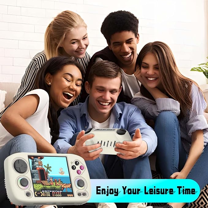 for Anbernic RG CubeXX Silicone Case, Soft Protective Cover Case for RG Cube XX, Drop & Scratch Resistant Washable for RGcubeXX Retro Handheld Game Console Accessories with Lanyard (Off-White) - Image 6