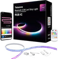 Tatazone 16.4ft Bluetooth RGB+IC COB Led Strip Light with App, Chasing COB Light Strip, Segmented Control, Music Sync, Color Changing Led Lights for Home Decor, Gaming, Cabinet, Desk by Tatazone