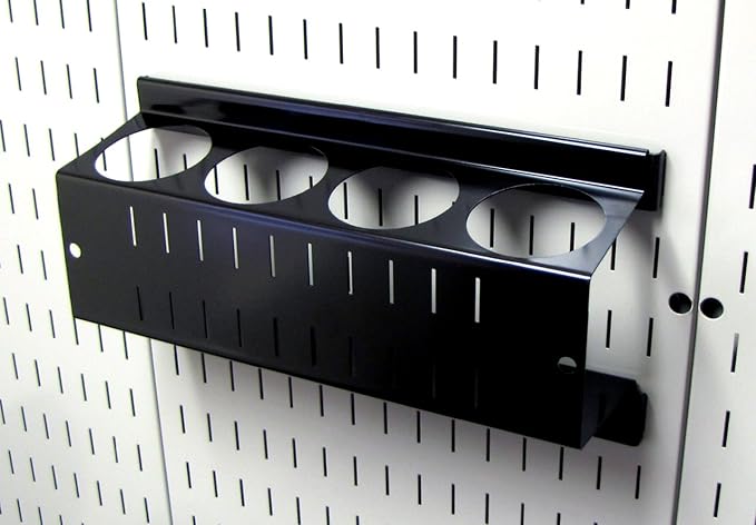 Wall Control Pegboard Spray Can Holder Bracket and Aerosol Can Organizer Pegboard and Slotted Tool Board - Black - Image 3