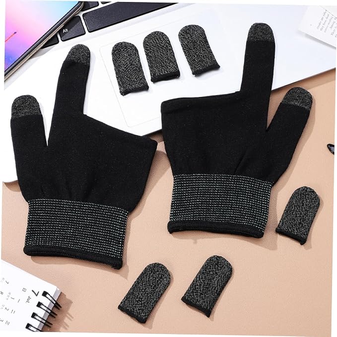 GALPADA 2pairs Mobile Gaming Finger Sleeves Breathable Gloves for Gamers Comfortable Fit Gaming and Billiards Nonslip Design for Enhanced Control - Image 4