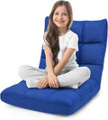 ERGOMASTER Floor Chair with Back Support, Adjustable Folding Gaming Chair - 14-Position Cushioned Lazy Sofa for TV, Reading, Meditating, Video Gaming - 264 lbs Capacity by ERGOMASTER