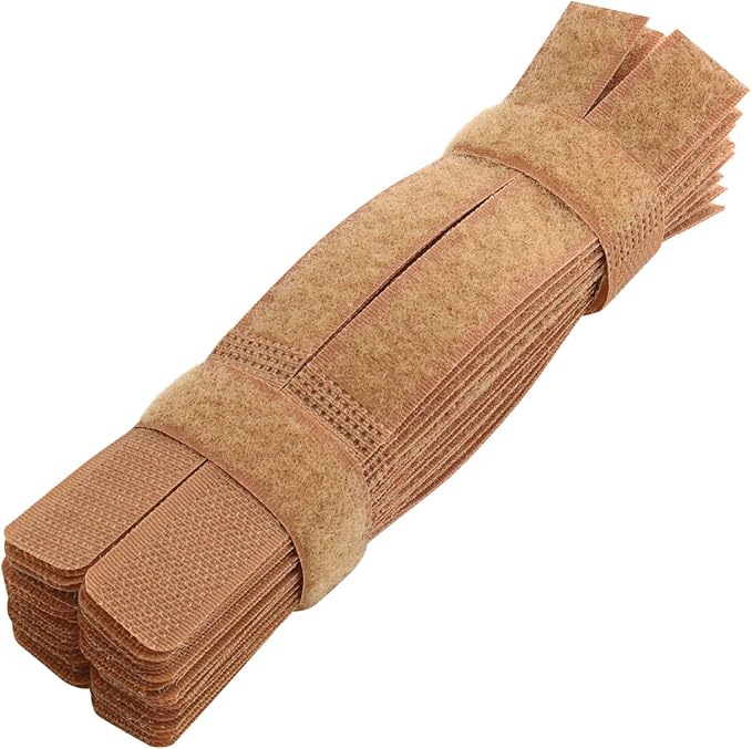 50pcs Cable Ties Reusable Fastening Wire Organizer Cord Rope Holder 7 Inch (Brown) by PASOW