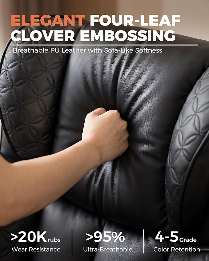 GTPLAYER Big and Tall Office Chair Wide Ergonomic Gaming Chair with Deluxe Embossing Designed Leather with Foot Rest,150°Reclining Adjustable Soft Armrests Pocket Spring Back Support and Pillow - Image 7
