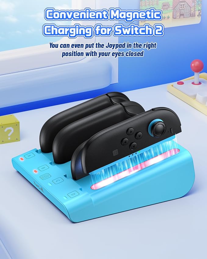 FASTSNAIL Switch Controller Charger for Nintendo Switch 2/1/OLED for JoyCon - Image 5
