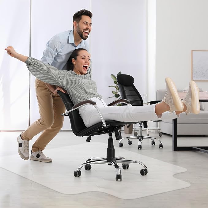 Delamu Office Chair Mat for Hardwood Floor, 48" X 60" Clear Floor Protector | Transparent PVC Chair Mat, Anti-Slip Waterproof for Home & Office - Image 8