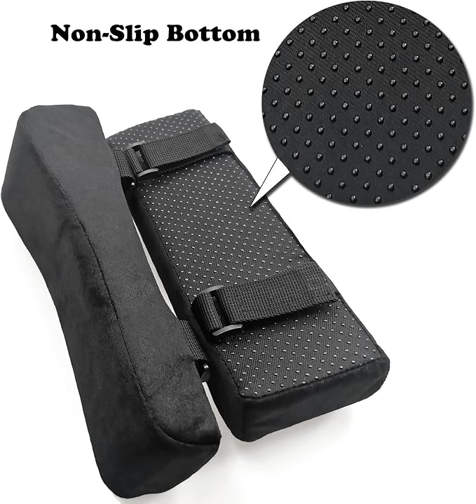 Easy-You Office Chair Armrest Covers, Set of 2 Comfortable Armrest Elbow Pillow (2 Black Armrest Pillow) - Image 5