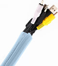 Pixio 10FT Tubing Cable Sleeve – Blue 1/2 inch Flexible Cable Management Sleeve for PC, Gaming, TV & Office, Wire Organizer for Desk Cable Cleanup by Pixio