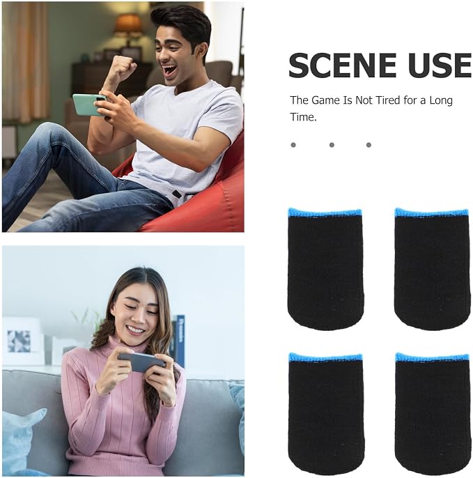 Mikikit Gaming Finger Sleeves Sweat-Proof Breathable Material 80pcs Carbon Fiber and Professional Design Enhance Gaming Experience Resist Slipping for Mobile Phone - Image 3