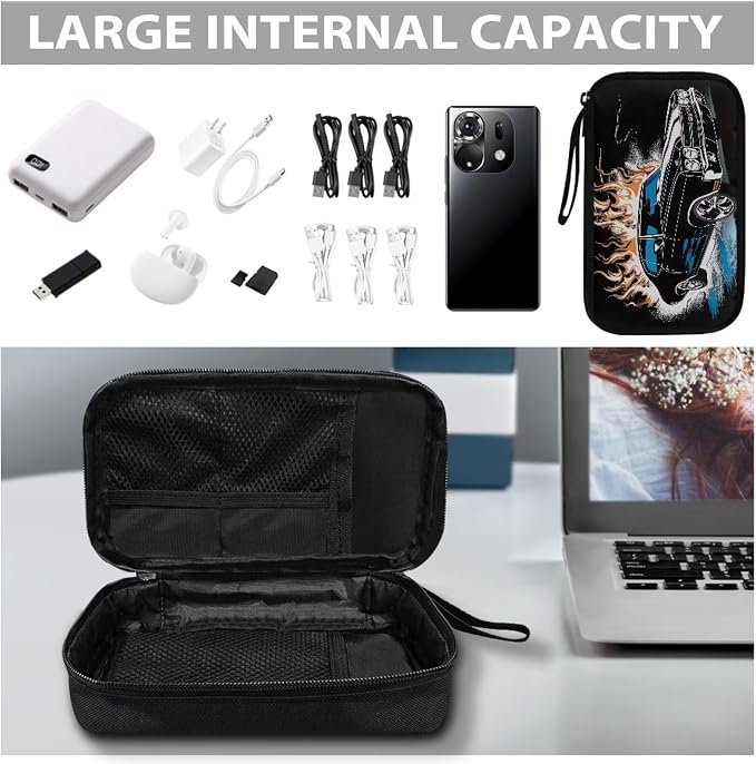 Racing Car Print Electronic Organizer Travel Organizer Bag Electronics Accessories Cases Storage Bag Waterproof for Cable USB SD Card Power Bank Earphone - Image 7