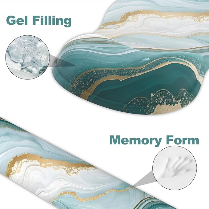 Ergonomic Mouse Pad with Wrist Rest and Keyboard Wrist Rest, Gel Mousepad - Image 4
