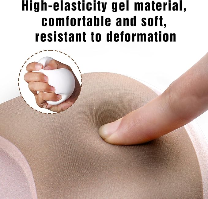 Ergonomic Mouse Pad with Wrist Rest - Gel Wrist Support Mousepad with Non-Slip PU Base for Computer, Laptop, Office & Home - Image 4