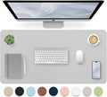 Bloss Large Desk Pad, Grey Desk Mat, Desk Pads on Top of Desks, Computer Mat Non-Slip, Desk Blotter Waterproof, Easy to Clean - Light Grey (31.5 x 15.7 Inches) by Bloss