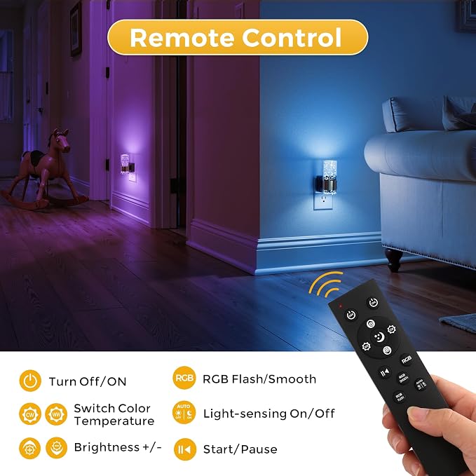 L LOHAS LED Night Light, [2-Pack] Dimmable Night Lights Plug into Wall - Image 3