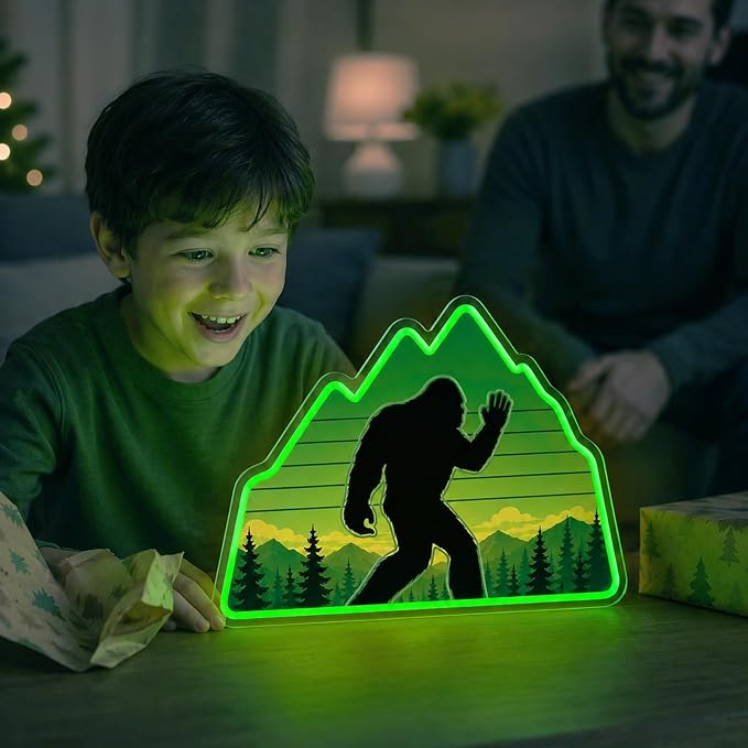 Bigfoot Neon Sign Green LED Sasquatch Neon Sign Forest Nature Room Decor - Image 9