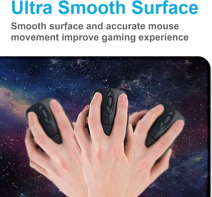 Large Starry Sky Mouse Pad with Stitched Edges, Computer Keyboard Desk Pad | Large Extended Mouse Pad; Full Desk Coverage; Waterproof Coating; Stable Anti-Slide Base For Gaming, Office, Study Daily Use - Image 5
