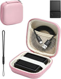 for Anbernic RG Rotate EVA Carrying Case, Hard Shell Travel Pouch with Soft Mesh Pocket, Shockproof Protective Bag with Lanyard – Portable for Console & Accessories (Pink) by Unknown