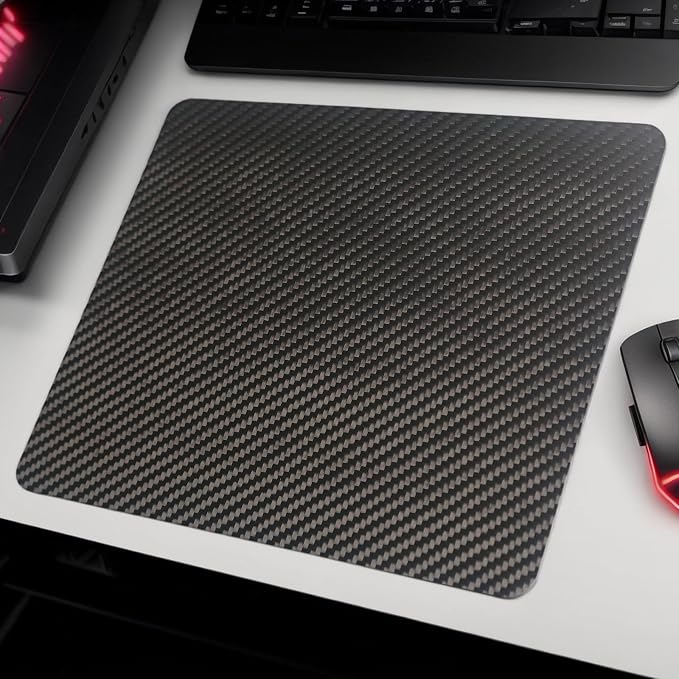 Multipurpose Carbon Fiber Mouse Pad - Hard, Thin, and Lightweight for Office, Gaming, and Daily Computer Use on Desk or Lap (3k Twill, Large) - Image 5