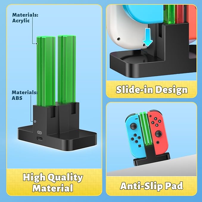 FASTSNAIL Switch Controller Charging Dock for Nintendo Switch for JoyCons - Image 5