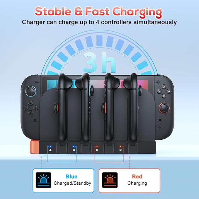 [Switch 2/1 Controller Charger Dock] for Nintendo Switch 2 2025 for Joycons - Image 6