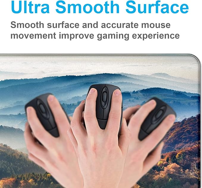 Large Mountain View Patterned Mouse Pad, Anti Slip Gaming Keyboard Desk Pad | Large Extended Mouse Pad; Full Desk Coverage; Waterproof Coating; Stable Anti-Slide Base For Gaming, Office, Study Daily Use - Image 5
