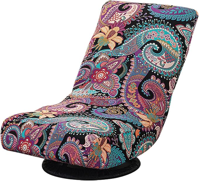 Swivel Reclining Folding Floor Gaming Chair Cover Printed Lazy Boy Chair Slipcover Lounge Folding Sofa Seat Covers for Teens and Adults, 06 by Lussenwert