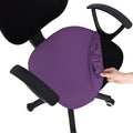 Smiry Office Computer Chair Seat Covers for Desk, Anti-dust Protector | Stretch Jacquard Removable Washable Desk Chair Seat Cushion Protectors, Purple by Smiry