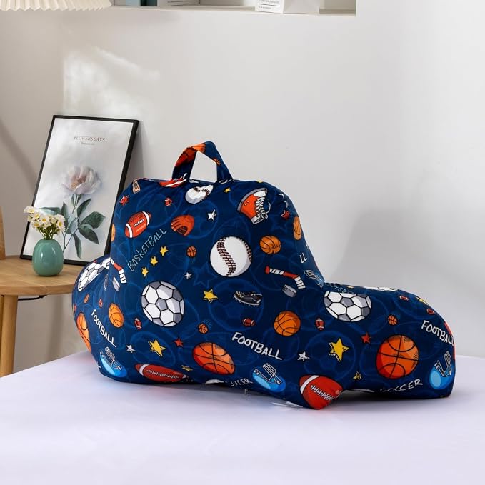 A Nice Night 17" Kids Boys Girls Bed Wedge Pillows with Arms for Sitting - Image 3