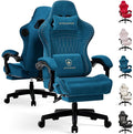 GTPLAYER ACE-PRO Music Gaming Chairs – Built-in Speakers, App Support & Bluetooth Control, Computer Game Chairs with Footrest for Adults, Ergonomic Reclining Silla, Linkage Armrest, Blue 【Velvet】 by GTPLAYER