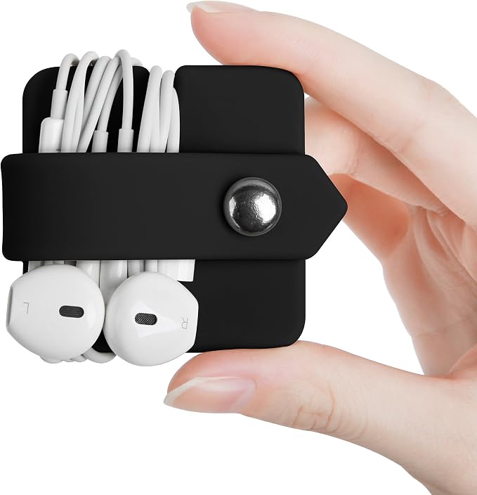 Cord Organizer Earbuds Holder Earphone Wrap Earphones Organizer Headset Headphone Earphone Wrap Winder Cord Manager Cable Winder Set of 2 - Image 2