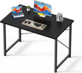 OLIXIS 44 Inch Computer Office Desk for Small Spaces, Writing Gaming Work Desk Modern Study Table with Metal Frame Home Bedroom, Black by OLIXIS