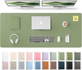 YSAGi Leather Desk Pad Protector, Office Desk Mat, Large Mouse Pad, Non-Slip PU Leather Desk Blotter, Laptop Desk Pad, Waterproof Desk Writing Pad for Office and Home (Bamboo Green,55" x 17.2") by YSAGi