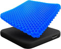 Gel Seat Cushion - Non-Slip Egg Seat Cushion Chair Pads - Office Chair Car Seat Cushion for Sciatica & Back Pain Relief - Coccyx Cushion for Home, Wheelchair, Computer, Desk Chair, Truck by Helishy