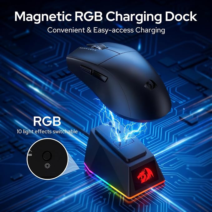 Redragon M999 Wireless Gaming Mouse 45000 DPI Remapping Keys - Image 3