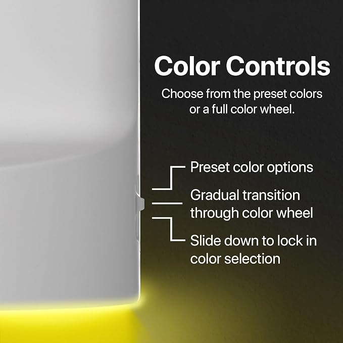 1 Pack - SnapPower Multi-Color GuideLight – Outlet Cover RGB Lights, Customizable Ambient Lighting/Mood Lighting for Home, Kitchen, Gaming Room, Kids Bedroom, Nursery, Holiday Decor (Black, GFCI) - Image 4