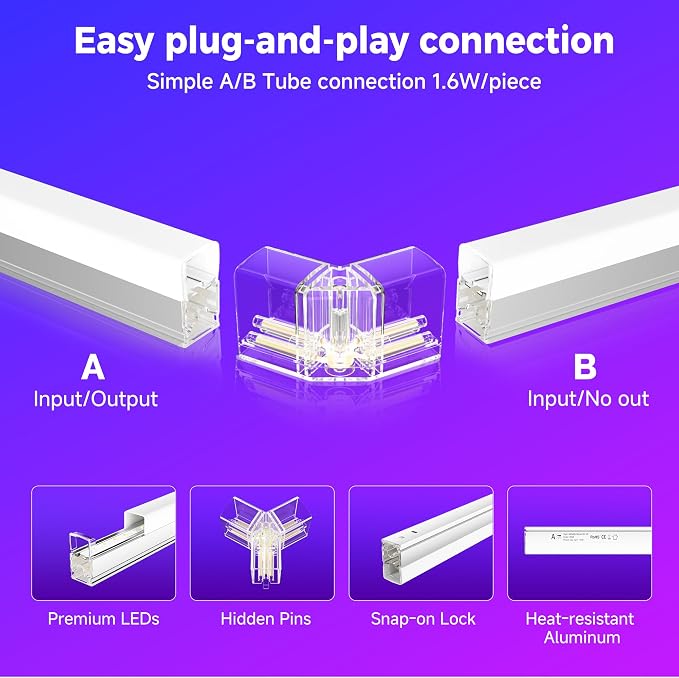 RGB Hexagon Lights with Remote- 4 Music Sync & 358+ Colors LED Hexagon Lights for Gaming Room, Gym, Bar, Ceiling, Basement Decor, Gym Lighting - Image 4