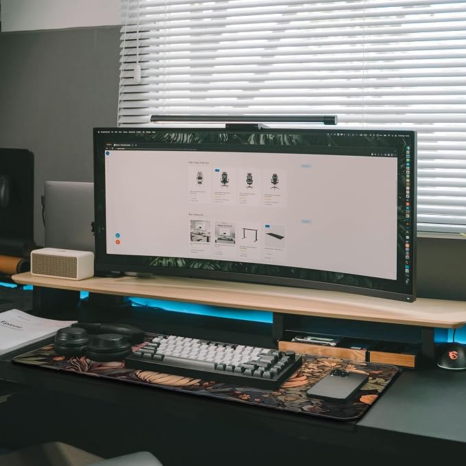 Gaming Mouse Pad with Anti-Slip Rubber Base, Extended Large Computer Mouse Mat with Stitched Edges, Long XL Anime Mousepad for Laptop and Keyboard, 31.5 x 11.8 inch (Wildflowers) - Image 6