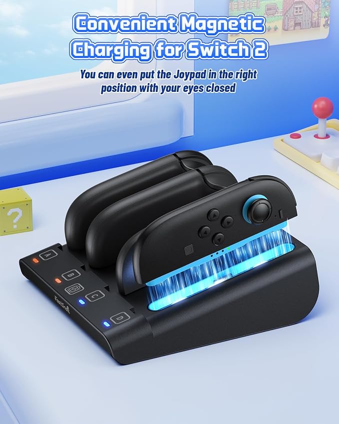 FASTSNAIL Switch Controller Charger for Nintendo Switch 2/1/OLED for JoyCon - Image 5