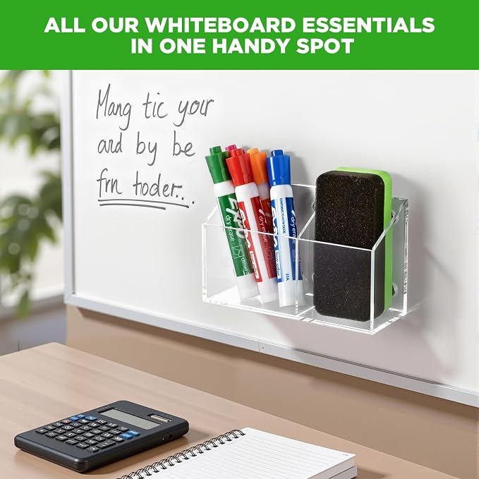 Acrylic Magnetic Pen Holder for Whiteboard,Fridge, School Supplies - Image 4