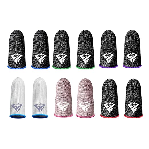 2Pcs Breathable Gaming Finger Sleeves Game Gloves Anti-Sweat Thumb Finger Cots Fingertip Cover for Mobile Games/COD / / ROS Gaming Sleeves Cots for Mobile Games Sensitive Touch Feel - Image 3