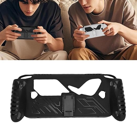 Protective Case with Stand for ROG Ally X 7in 2025 Console, Ultra Gaming Protector Cover, Soft Lightweight Silicone Case Cover, Black - Image 2