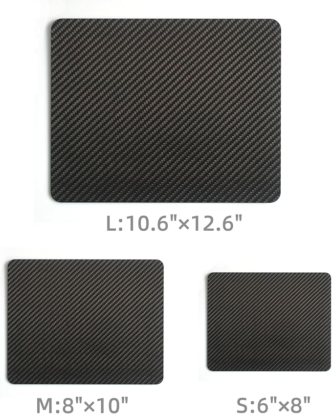 Multipurpose Carbon Fiber Mouse Pad - Hard, Thin, and Lightweight for Office, Gaming, and Daily Computer Use on Desk or Lap (Forged, Medium) - Image 2