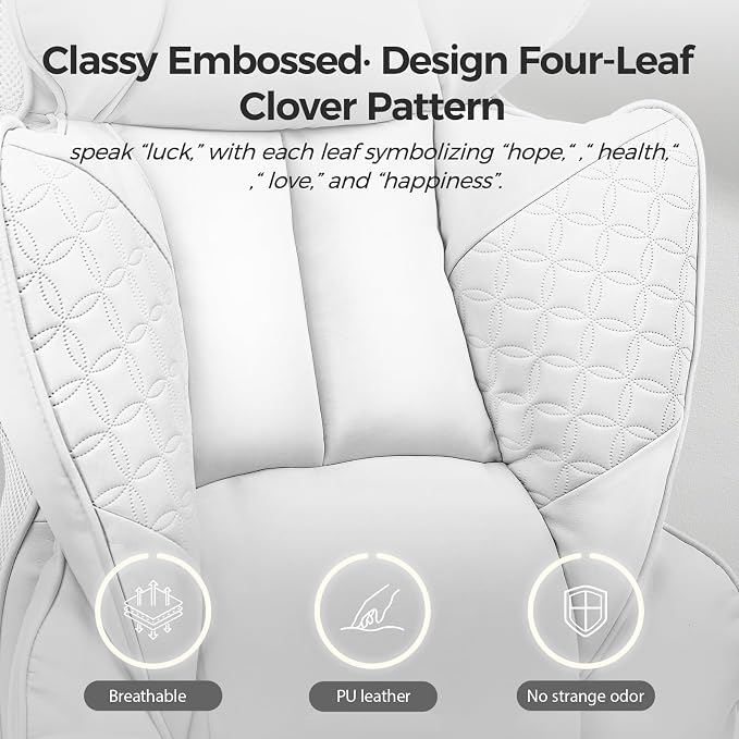 COMHOMA Big and Tall Office Chair Heavy Duty Wide Ergonomic Gaming Chair with Deluxe Embossing Designed Leather with Foot Rest,150°Reclining Adjustable Armrests Pocket Spring Back Support and Pillow - Image 5