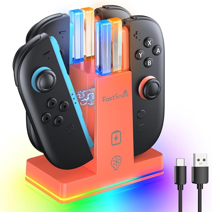 FASTSNAIL Switch 2 Controller Charger Dock for Nintendo Switch 2 for JoyCon by FASTSNAIL