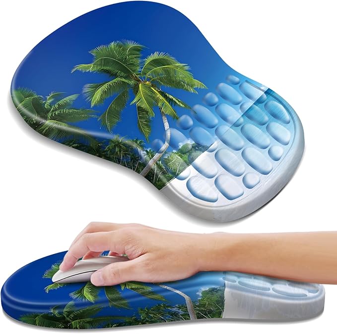 YIWEI Ergonomic Mouse Pad with Wrist Rest for Carpal Tunnel Pain Relief by Unknown