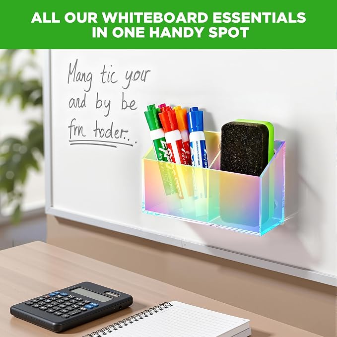 Acrylic Magnetic Pen Holder for Whiteboard,Fridge, School Supplies - Image 4