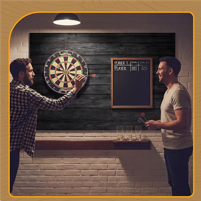 Hahafelt Felt Wood Grain Dart Board Wall Protectors Square Dart Board Backing Tiles Dartboard Backboard Cork Backboards Alternative - Image 5