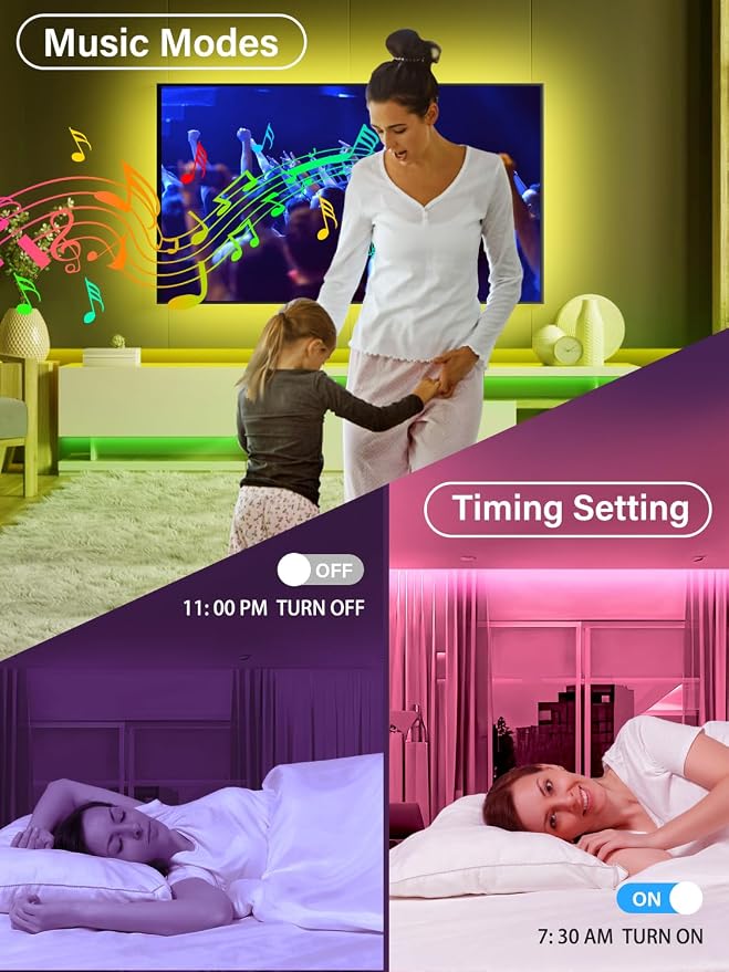 Ledagic 16.4FT USB RGB Led Lights for TV 32-75Inch with Remote, App Control - Image 4